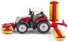 Siku 1:87 Steyr traktor Pöttinger kiegyenlítővel - 1672