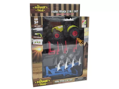 Lendkerekes traktor ekével, zenél, világít