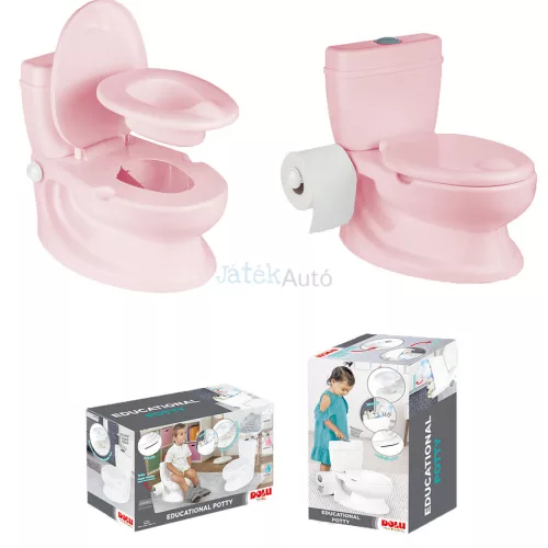 Wc alakú bili öblítés hanggal rózsaszín