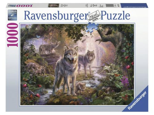 Ravensburger Puzzle 1000 db - Farkascsalád nyáron