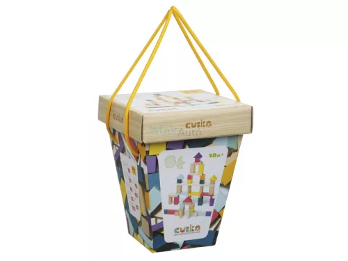 Cubika 100 db-os fa építőkocka