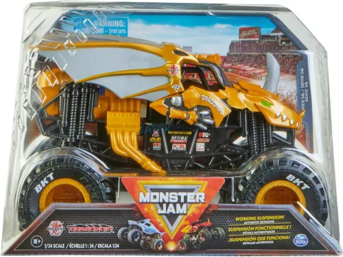 Monster Jam - Bakugan Dragonoid masszív, fémházas Monster Truck 1:24