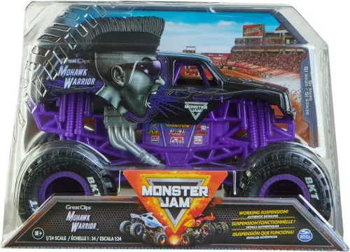 Monster Jam - Mohawk Warrior masszív, fémházas Monster Truck 1:24