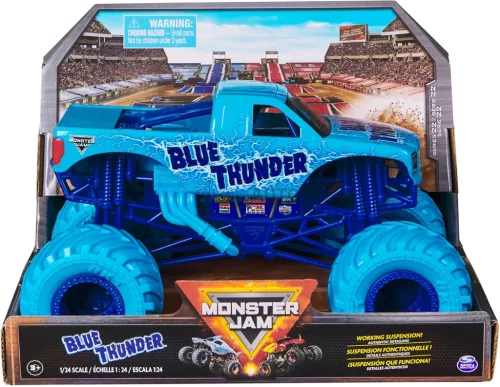 Monster Jam - Blue Thunder masszív, fémházas Monster Truck 1:24