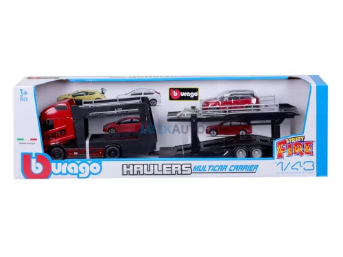 Bburago 1:43 Volvo FH16 XL 750 autószállító kamion + Land Rover LRX Concept 18-31462