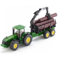   Siku Farmer 1:50 John Deere 8430 traktor rönkszállító utánfutóval - 1954