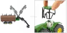 Siku Farmer 1:50 John Deere 8430 traktor rönkszállító utánfutóval - 1954
