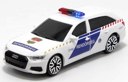 Bburago 1:43 szirénázó/villogó Audi A6 Avant magyar rendőrautó 18-31053
