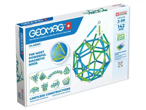 Geomag Classic Recycled 142 darabos mágneses építőjáték