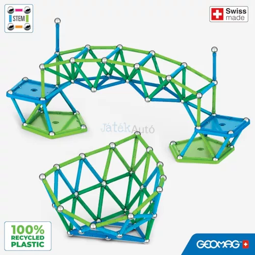 Geomag Classic Recycled 142 darabos mágneses építőjáték