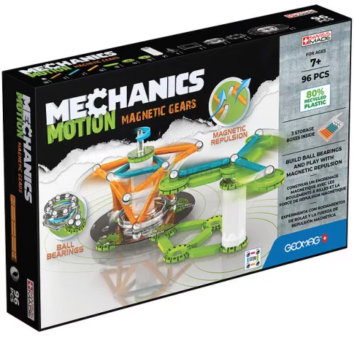 Geomag Mechanics Motion Recycled Magnetic Gears 96 darabos mágneses építőjáték