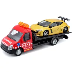   Bburago 1:43 Iveco Daily Transporter autómentő + Renault Megane RS 18-31400