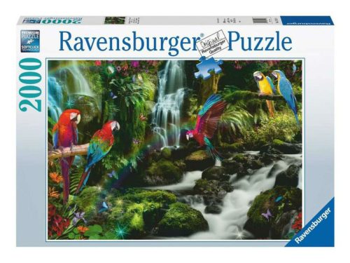 Ravensburger Puzzle 2000 db - Színes papgájok a dzsungelban