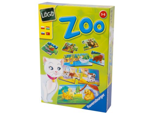 Ravensburger Logo Zoo állatok és kölykeik társasjáték