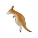 Fólia lufi 87,7x62,5 cm - sétáló kenguru