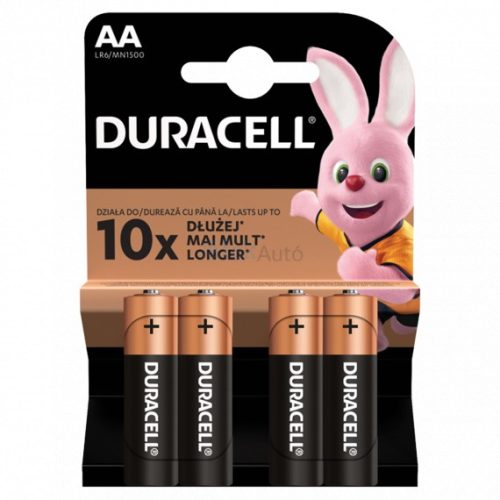 Duracell AA ceruzaelem, 4 darabos kiszerelés