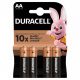 Duracell AA ceruzaelem 4 darabos készlet