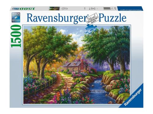 Ravensburger Puzzle 1500 db - Ház a folyónál