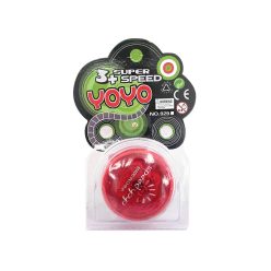 Jojó, 6 cm, átlátszó, piros fénnyel