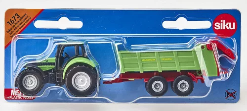 Siku 1:87 Fendt traktor univerzális trágyázó utánfutóval - 1673