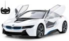 Rastar RC 1:14 BMW I8 távirányítós autó (USB) felfelé nyíló ajtókkal 71070