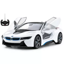   Rastar RC 1:14 BMW I8 távirányítós autó (USB) felfelé nyíló ajtókkal 71070