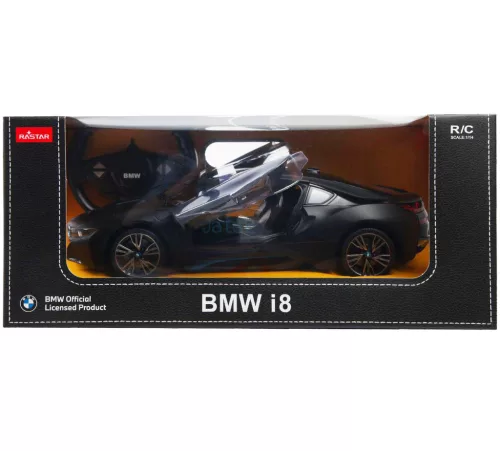 Rastar RC 1:14 BMW I8 távirányítós autó (USB) felfelé nyíló ajtókkal 71070
