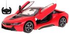 Rastar RC 1:14 BMW I8 távirányítós autó (USB) felfelé nyíló ajtókkal 71070