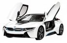 Rastar RC 1:14 BMW I8 távirányítós autó (USB) felfelé nyíló ajtókkal 71070