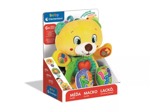 Baby Clementoni Interaktív Tanuló Plüss Mackó Lackó
