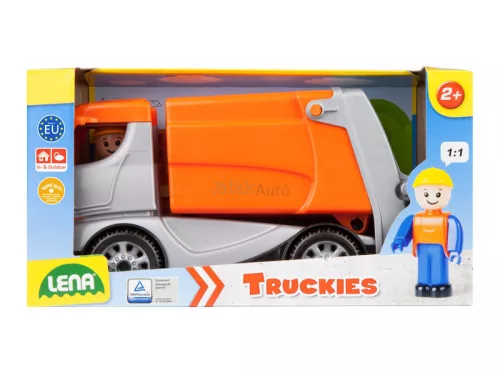 Lena Truckies műanyag kukásautó, figurával, 22 cm 01623