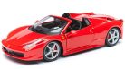 Bburago 1:24 Ferrari 458 Spider Cabrio sportautó 18-26017