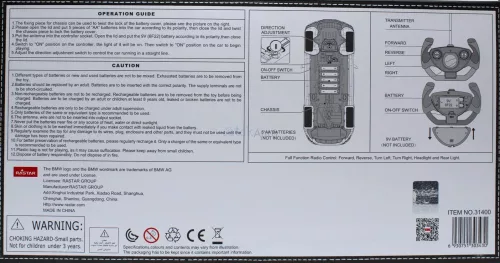 Rastar RC 1:14 BMW X6 távirányítós autó 31400, többféle