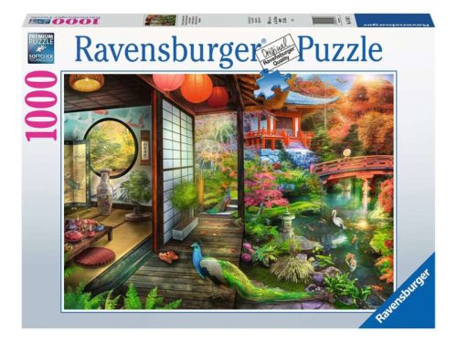 Ravensburger Puzzle 1000 db - Japán kert, teaház