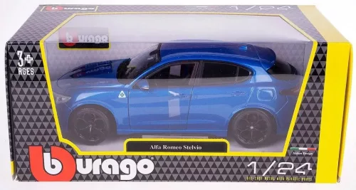 Bburago 1:24 Alfa Romeo Stelvio Q4 Quadrifoglio V6 városi terepjáró 18-21086