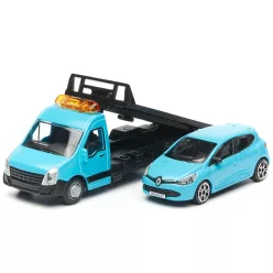   Bburago 1:43 Iveco Daily Transporter autómentő + Renault Clio 18-31401