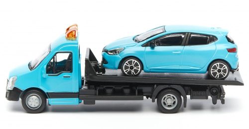 Bburago 1:43 Iveco Daily Transporter autómentő + Renault Clio 18-31401
