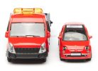 Bburago 1:43 Iveco Daily Transporter autómentő + Fiat 500 18-31402