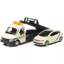   Bburago 1:43 Iveco Daily Transporter autómentő + VW Polo 18-31403