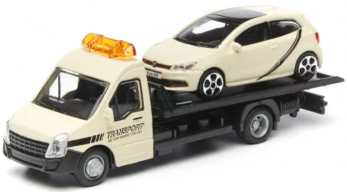 Bburago 1:43 Iveco Daily Transporter autómentő + VW Polo 18-31403