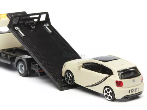 Bburago 1:43 Iveco Daily Transporter autómentő + VW Polo 18-31403
