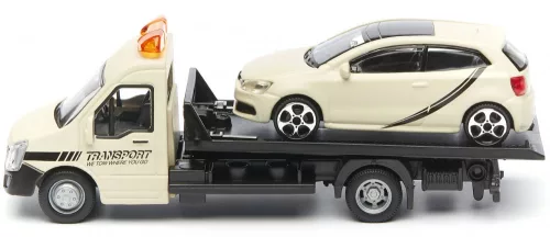 Bburago 1:43 Iveco Daily Transporter autómentő + VW Polo 18-31403