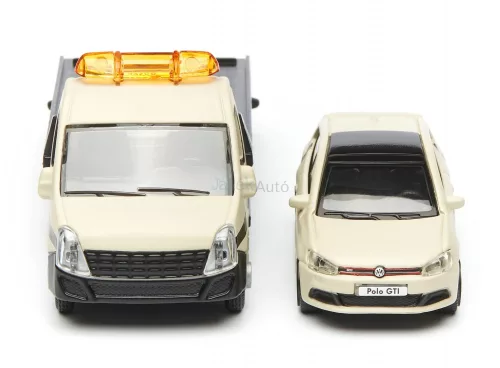 Bburago 1:43 Iveco Daily Transporter autómentő + VW Polo 18-31403