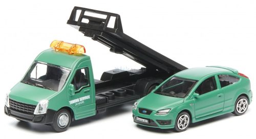 Bburago 1:43 Iveco Daily Transporter autómentő + Ford Focus ST 18-31404