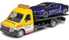 Bburago 1:43 Iveco Daily Transporter autómentő + Bugatti Chiron 18-31409