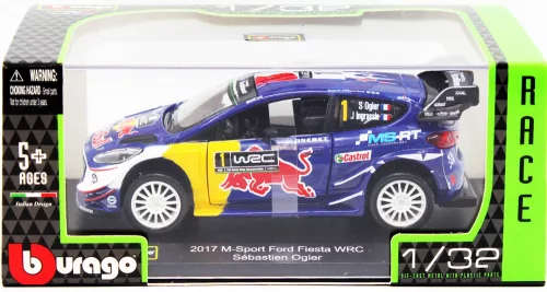 Bburago 1:32 Rally Ford Fiesta WRC versenyautó 18-40000 (Sébastien Ogier)
