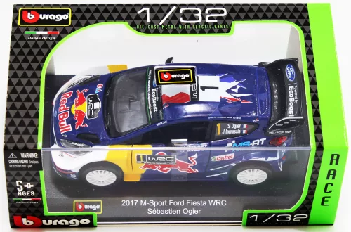 Bburago 1:32 Rally Ford Fiesta WRC versenyautó 18-40000 (Sébastien Ogier)