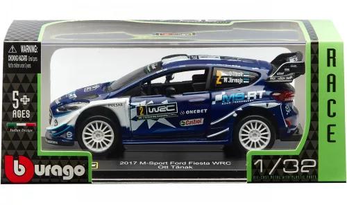 Bburago 1:32 Rally Ford Fiesta WRC versenyautó 18-40000 (Ott Tanak)