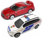 Bburago 1:43 szirénázó/villogó Ford Focus rendőrautó + Nissan GT-R sportautó 18-31063