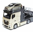 Bburago 1:43 Mercedes-Benz Actros autószállító kamion + Volkswagen Polo GTI 18-31456